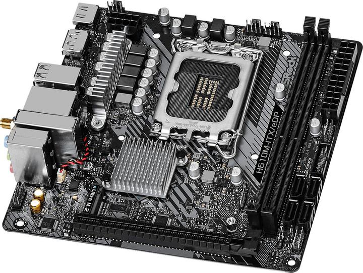 Image du produit AsRock H610M-ITX/eDP (LGA 1700, Intel H610, Mini-ITX)