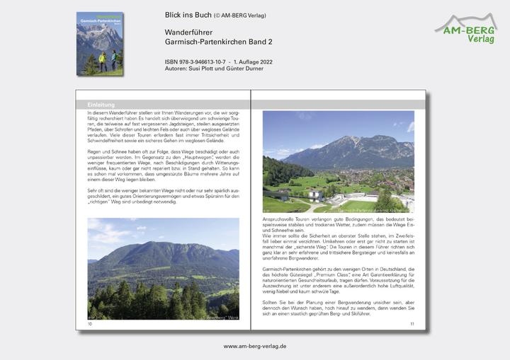 Produktbild Wanderführer Garmisch-Partenkirchen Band 2 (Deutsch, Susi Plott, Günter Durner, 2021)