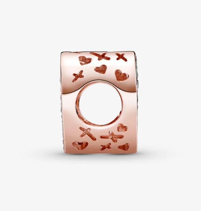 Actual product image Pandora Rose Sparkling Freehand Heart Charm (Metal, rose gold-plated)
