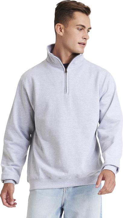 Actual product image Awdis Mens Sophomore Heather Zip Neck Sweatshirt (XL)