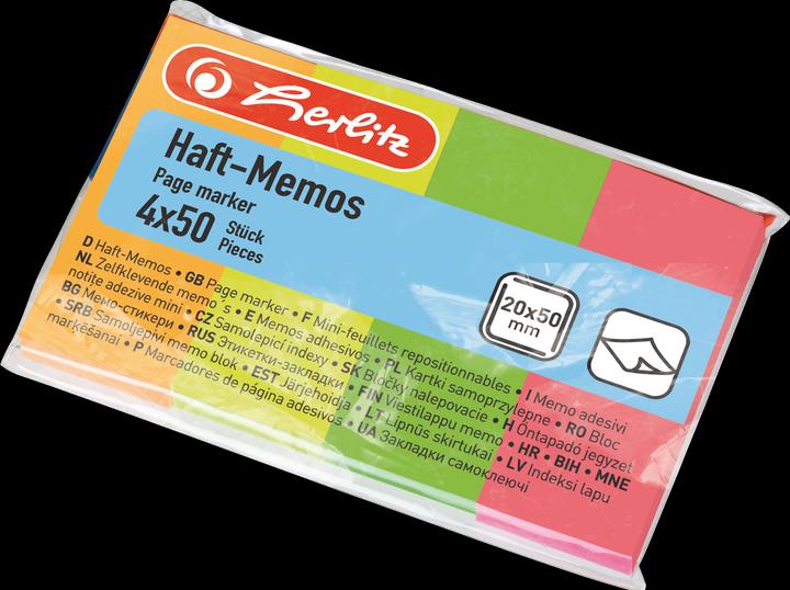 Herlitz Haft-Memos 20x50 4x50St.790642 (20 x 50 mm)