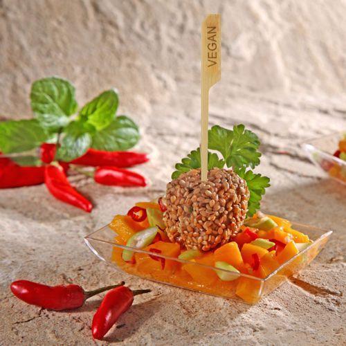 Actual product image Papstar Finger food - skewers "VEGAN (250 x)