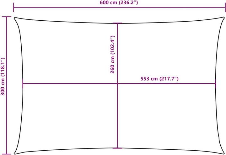 Produktbild VidaXL Sonnensegel (3 x 6 m)