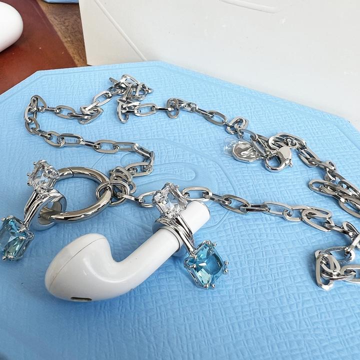 Produktbild Swarovski Schmuck für Ohrhörer blau 5619485 (Metall rhodiniert)