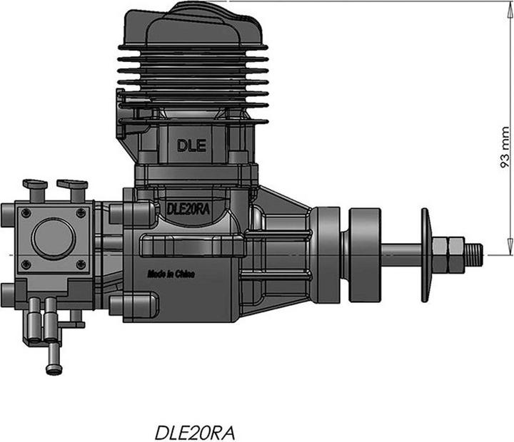 Produktbild DLE Engine dle 20 ra benzin motor mit heckauslass "original"