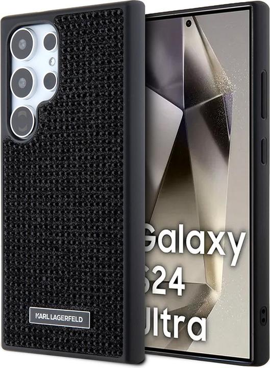Karl Lagerfeld KLHCLHDSPRK S928 hardcase czarny/black Rhinestone Metal Logo (Samsung Galaxy S24 Ultra)
