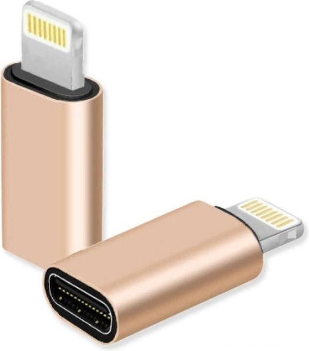Actual product image PowerGuard Lightning to USB-C mini adapter converter (Lightning, USB Type C)
