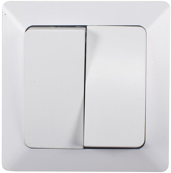 Produktbild Chilitec MILOS Serienschalter 22774, UP, 10A/250V, 2-fach, weiss matt