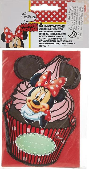 Actual product image Disney Cafe Minnie Mouse Invitations (Pack of 6) (6 pcs.)