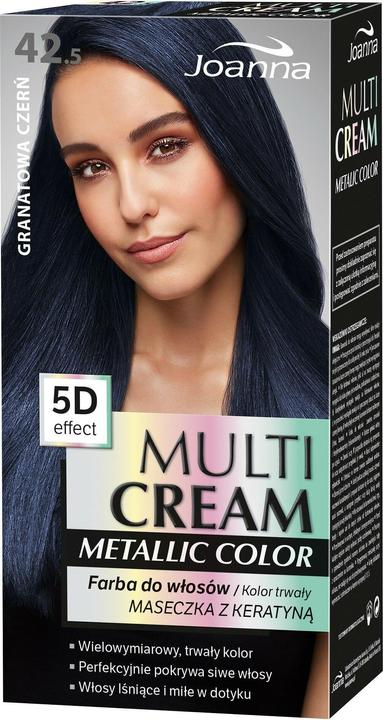 Image du produit Joanna Multi Cream Metallic Color 5D Effect Hair Dye 42.5 Navyueack (42.5 Granatowa Czerń)