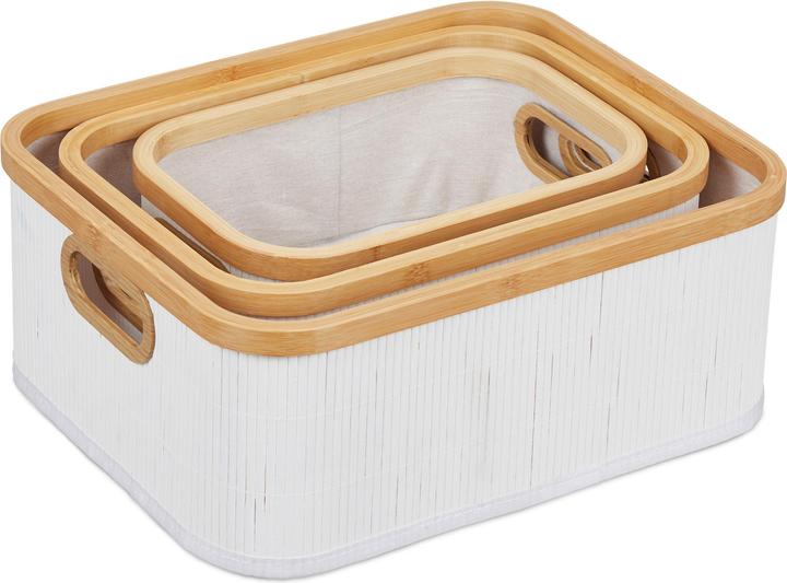 Immagine prodotto Relaxdays 3x cestino di stoccaggio (3 x, 41 x 33 x 16,5 cm)