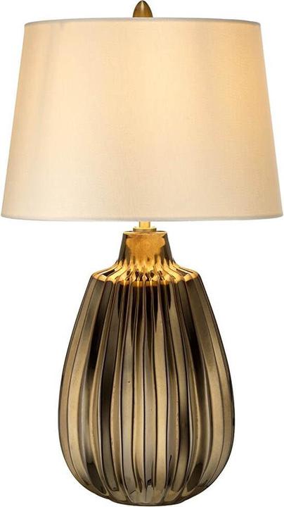 Actual product image Elstead Lighting Newham table lamp E27 55cm bronze ceramic, pearlescent mother-of-pearl satin structure (E27)