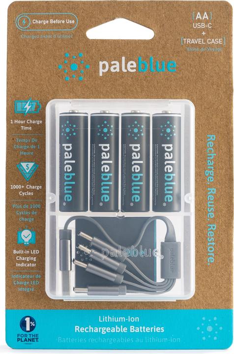 Image du produit Pale Blue AA USB-C (4 pcs, AA, 1700 mAh)