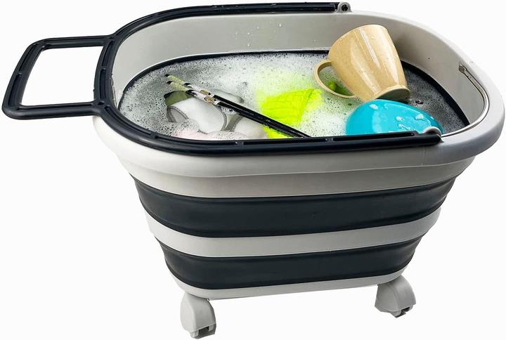Actual product image Sammart Wäschekorb klappbar mit Griff und Rädern (2 Stück) (17 l)