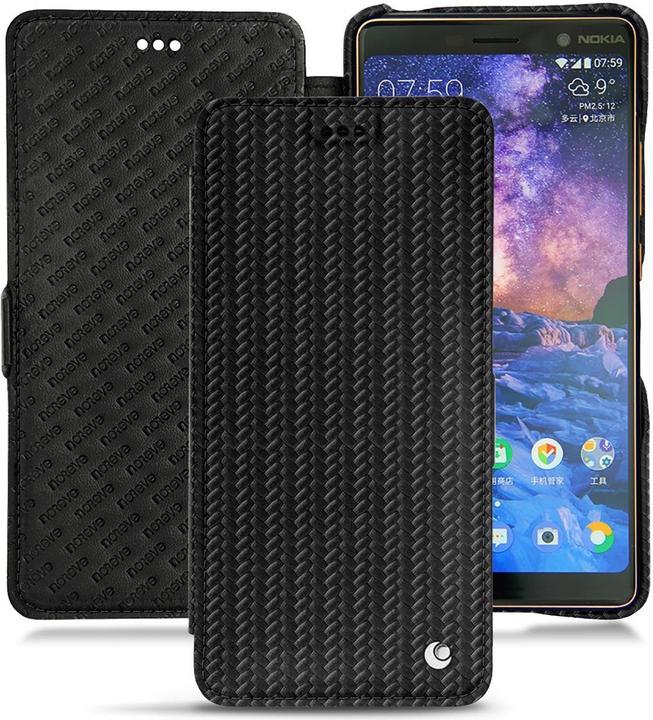 Productafbeelding Noreve Lederen omslag horizontaal (Nokia 7 Plus)