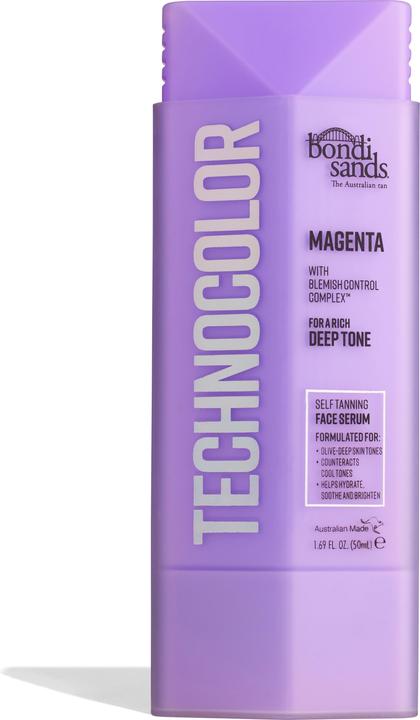 Bondi Sands Technocolor Magenta Selbstbräuner Gesichtsserum Einfache Anwendung Streifenfrei 50ml - Angereichert (Selbstbräunungsserum, 50 ml)