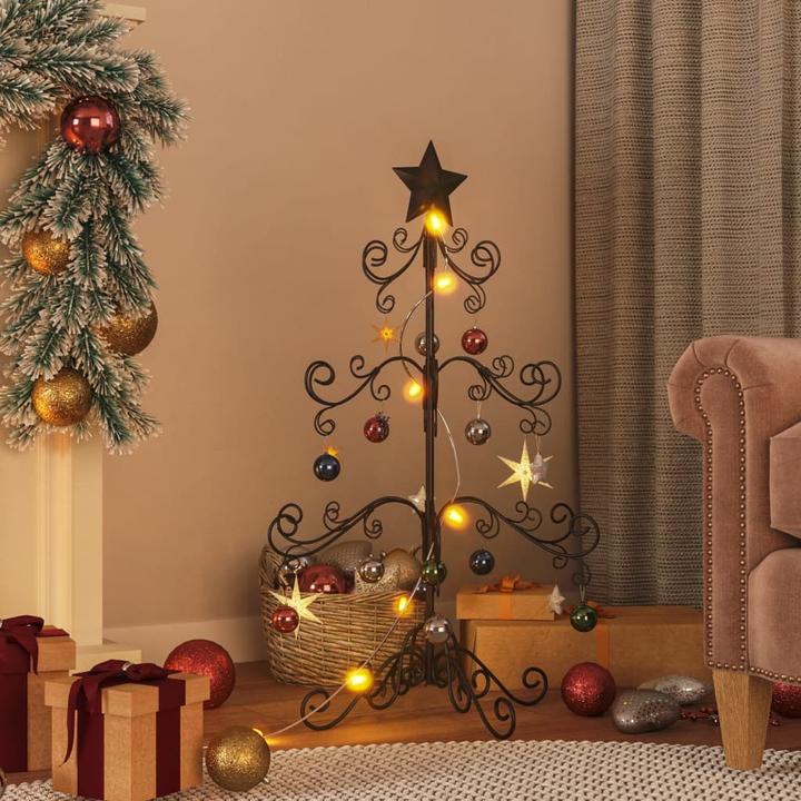 Produktbild VidaXL Metall Weihnachtsbaum für Dekorationen Christbaum DIY Deko Schwarz 90cm
