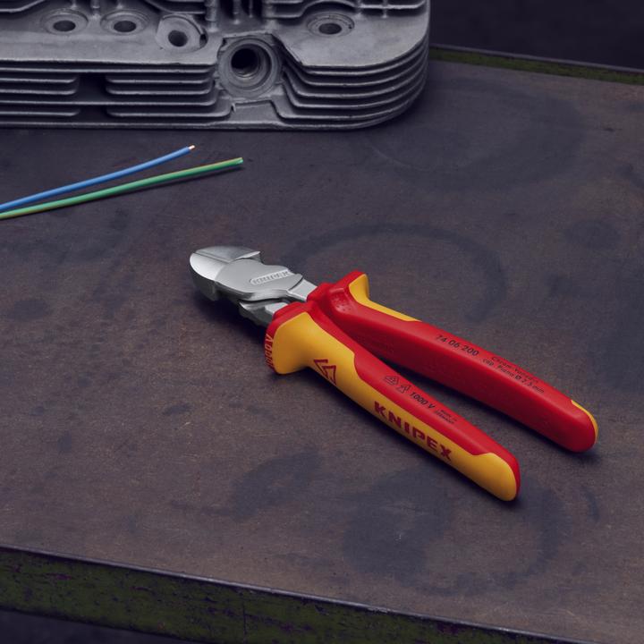 Image du produit Knipex Pince coupante de côté à forte démultiplication (200 mm)