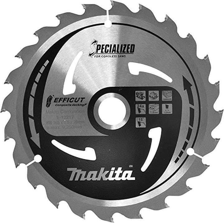 Immagine prodotto Makita Lama da sega 165x1,5x20, 24Z EFFICUT