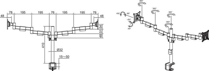 Actual product image Multibrackets M Deskmount (Table, 30")