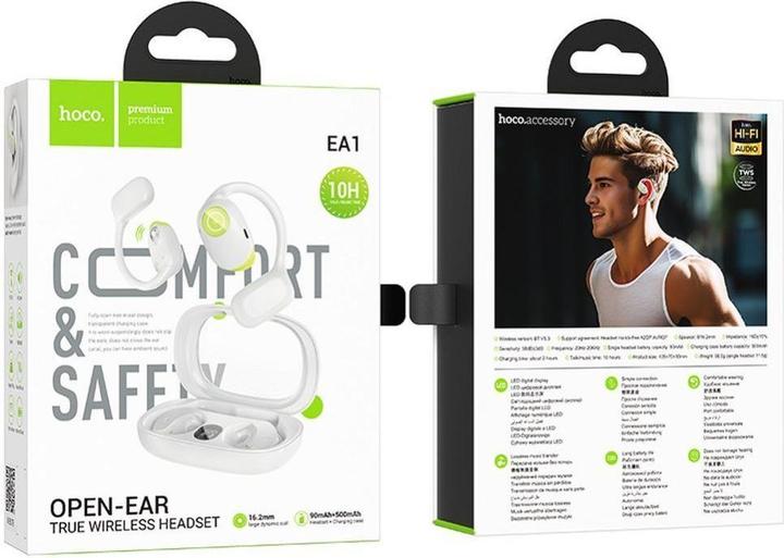 Produktbild Hoco Wireless headphones wireless earphones bluetooth TWS EA1 gray (ANC, 10 h, Kabellos)
