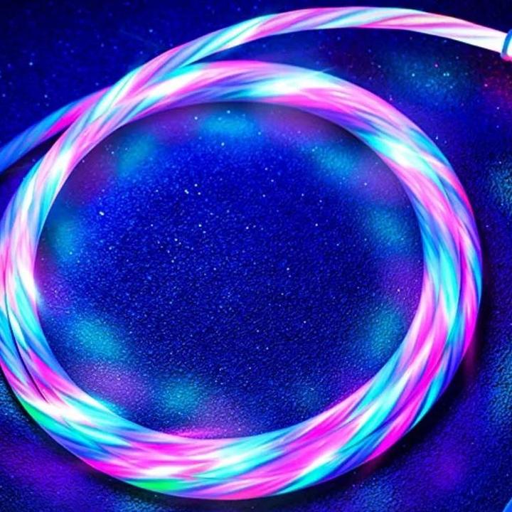 Produktbild PhoneLook 3 in 1 USB Ladekabel mit LED Licht und magnetischen Ladeaufsätzen (1 m, USB 3.0)