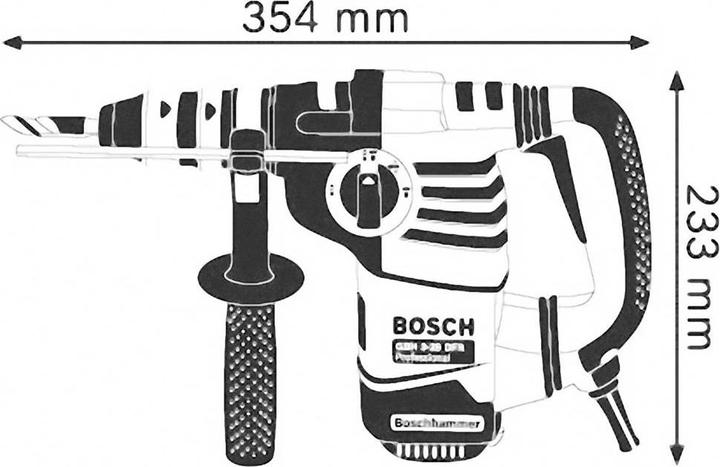Actual product image Bosch Professional Rotary hammer drill with SDS plus GBH 3-28 DFR, carry case (Electrical connection)