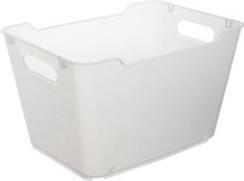 Actual product image keeeper Storage box ""lotta"", 12.0 litres, crystal-grey elegant tub with carrying handles, with surface (12 l)