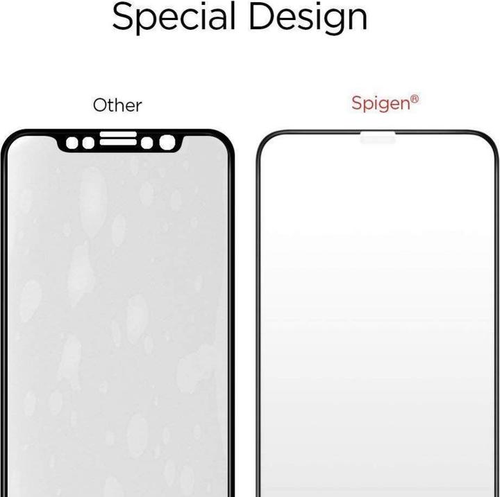 Image du produit Spigen Verre Tempéré Fc Iphone 11 Pro Max Noir (1 pièce(s), Apple iPhone 11 Pro Max)