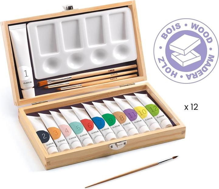Produktbild Djeco Malkoffer mit 12 Gouaches