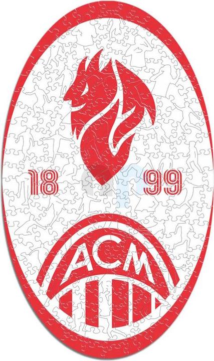 Immagine prodotto Iconic AC Milan - Logo retrò - Puzzle in Legno Taglia L (500 Pezzi) (500 pezzi)