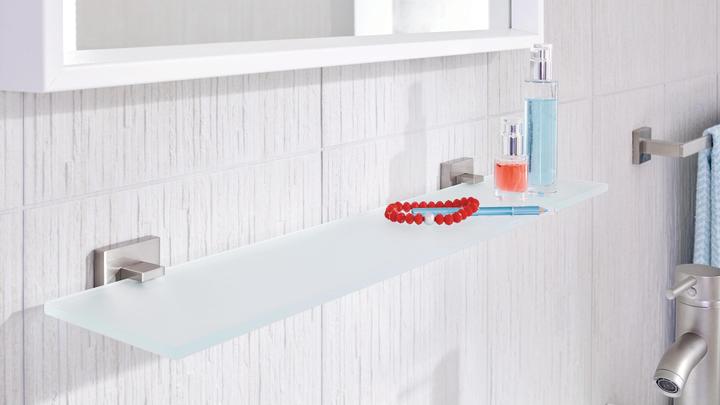 Actual product image tesa EXXCLUSIV glass shelf incl. adhesive solution without drilling