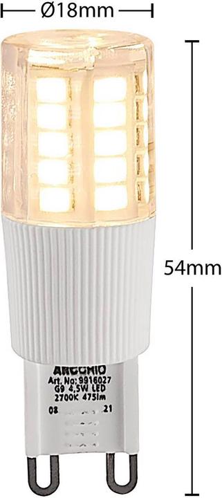 Produktbild Arcchio LED-Stiftsockellampe G9 4,5W 3.000K (G9, 4.50 W, 475 lm, 1 x, F)
