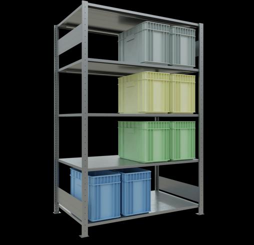 Produktbild Schulte Lagertechnik Stecksystem Grundregal MULTIplus150 mit Längenriegel