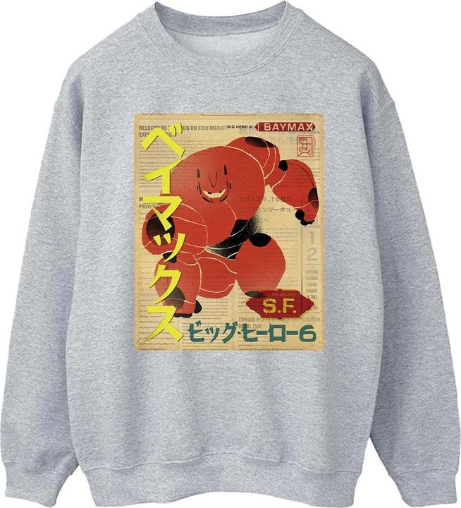 Disney Big Hero 6 Baymax Baymax Newspaper Sweatshirt (S)