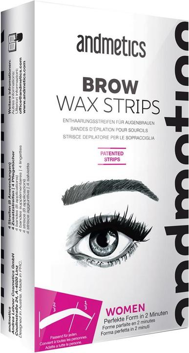 Actual product image Andmetics Brow Wax Strips Women (45 x, 45 g)
