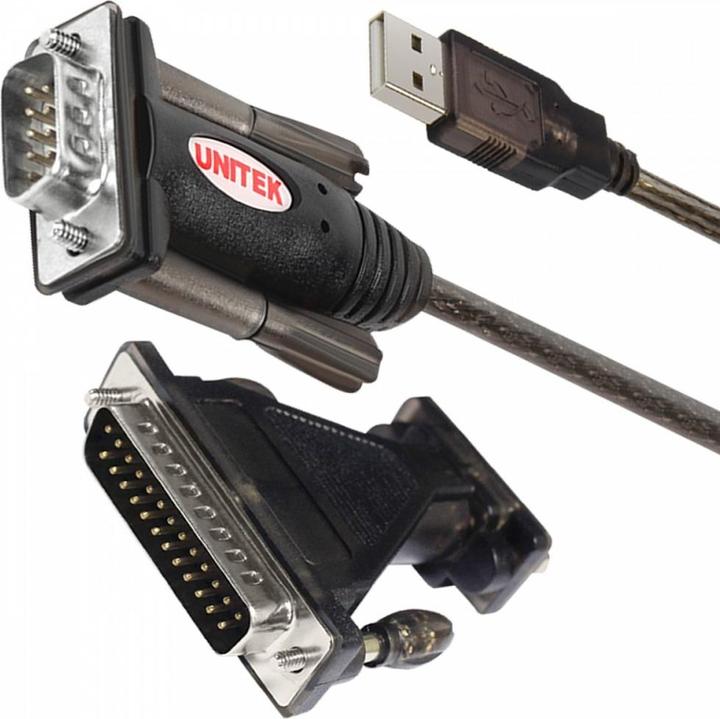 Actual product image Unitek Y-105A USB v. 1.1. DB9F/DB25M Black Cable interface/adapter (1.50 m)