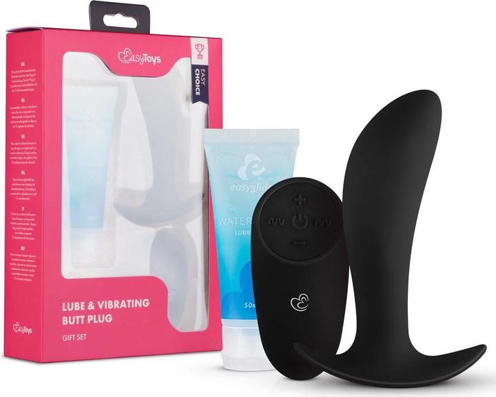 Produktbild Easytoys Set mit Vibrierender Butt Plug und Gleitgel