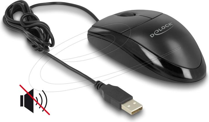 Actual product image Delock Optical USB Desktop Mouse Silent (Cable)