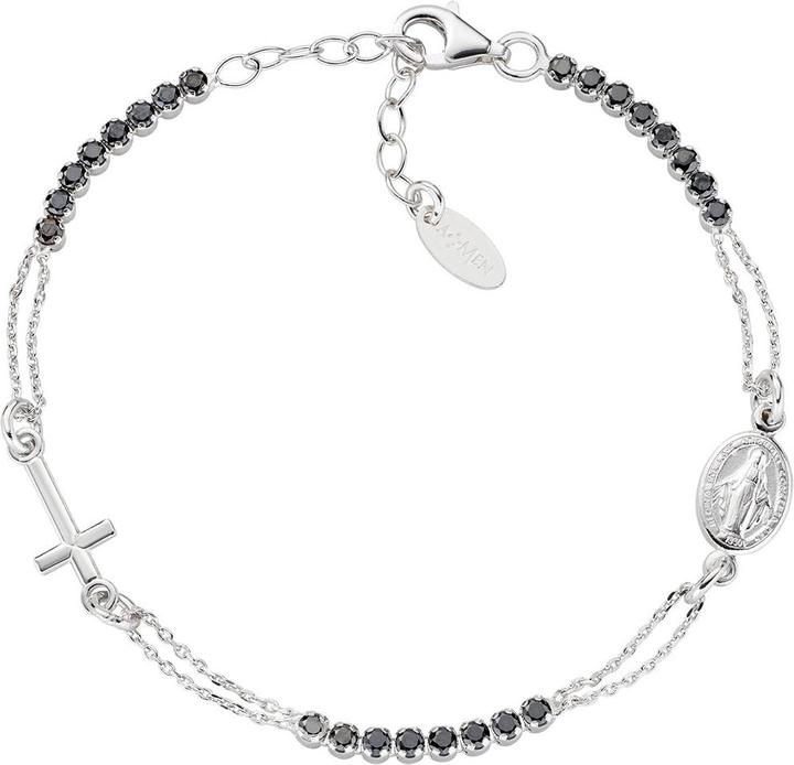 Produktbild Amen Rosary Style Tennis Cross Armband (16 cm, Silber 925)