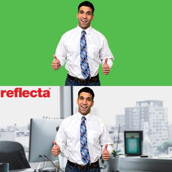 Immagine prodotto Reflecta Tenda a rullo con schermo verde (1:1)