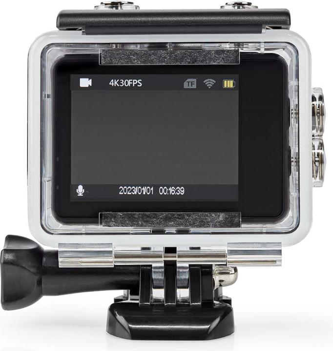 Immagine prodotto Nedis Action Cam | 4K@30fps | 16 MPixel | Impermeabile fino a: 30.0 m | 90 min | Wi-Fi | App disponibile (30p, WiFi)