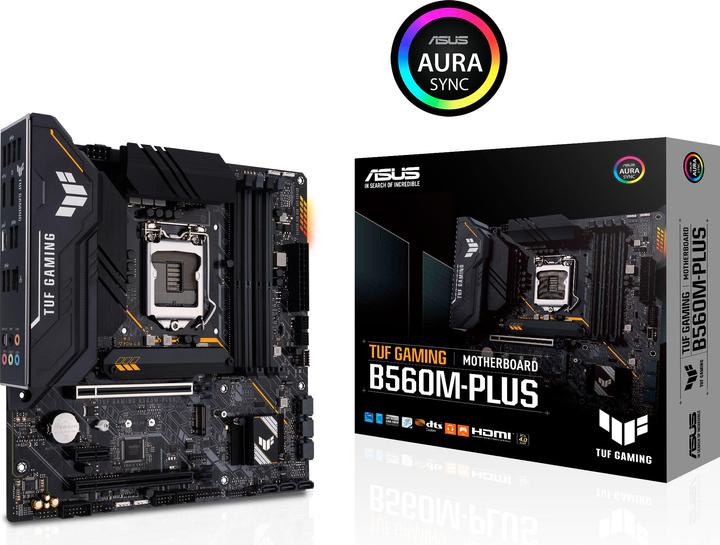 Actual product image ASUS MB TUF GAMING -PLUS Intel,1200,DDR4,mATX (LGA 1200, Intel B560, mATX)