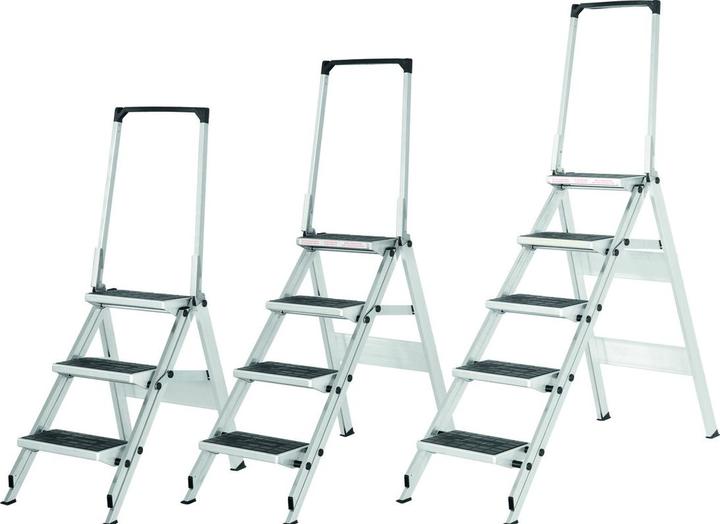 Actual product image Hymer-Leitern Klapptreppe mit Bügel 6061 / 5 Stufen (Scaffolding)