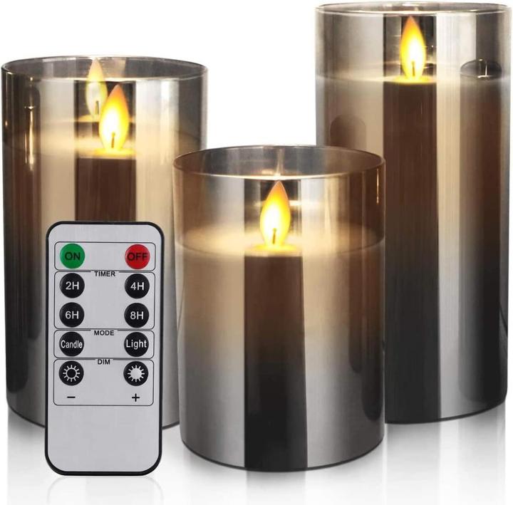 Immagine prodotto Lumina Swiss Set di candele LED in vetro con telecomando (3 x)