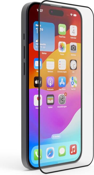Actual product image Hama 3D Full Screen Protective Glass for Apple iPhone 15 Plus/15 Pro Max, Black (1 Piece, Apple iPhone 15 Plus, Apple iPhone 15 Pro Max)