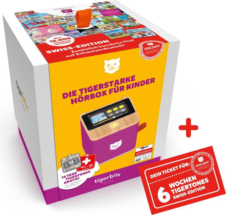 Produktbild Tigermedia tigerbox TOUCH (Lila) Swiss Edition inkl. Swiss-Card & 8 Wochen tigertones (Schweizerdeutsch)