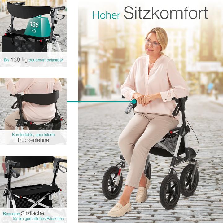 Actual product image Aktivshop Outdoor rollator with pneumatic tyres Comfort