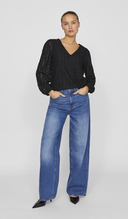 Actual product image Vila V-neck top with long sleeves (S)