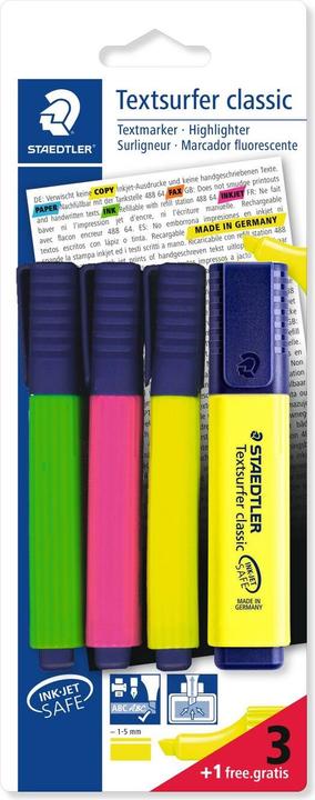 Staedtler Textsurfer classic Promo (Mehrfarbig, 5 mm, 4 x)